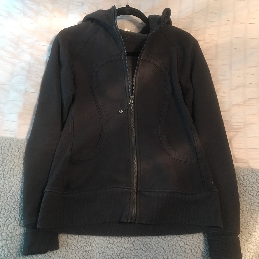 Lulu Lemon black scuba hoodie, size 10